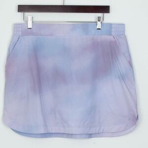 Calia Womens 16" Birdie Tie Dye Golf Skort Elastic Waist Pockets Size L Athletic